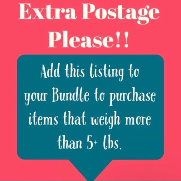 Extra shipping label for bundles over 5lbs! Only for LIVE shows! Thank you! - Picture 1 of 2